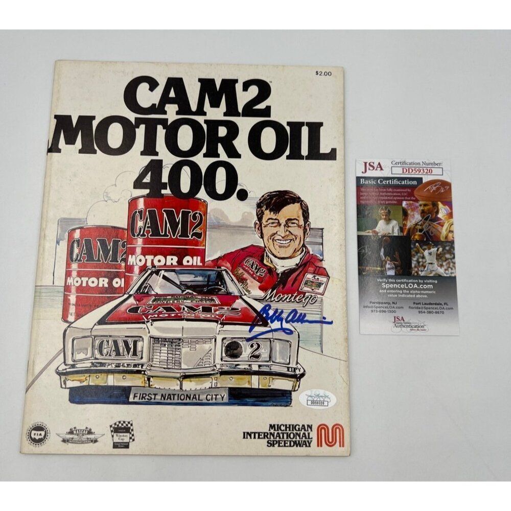 Bobby Allison Signed Program Vintage1979 CAM2 Motor Oil 400 Program JSA COA